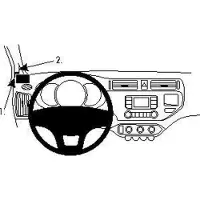 Brodit ProClip houder geschikt voor Kia Rio 2012-2017 Left mount