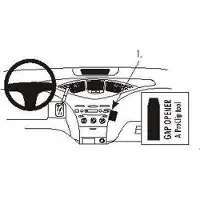 Brodit ProClip houder geschikt voor Toyota Prius 2000-2003 Angled mount. LET OP: UITLOPEND ARTIKEL, KAN NIET RETOUR!
