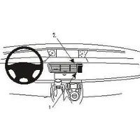 Brodit ProClip houder geschikt voor Citroën C8 - Lancia Phedra - Fiat Ulysse II -Peugeot 807 Angled mount