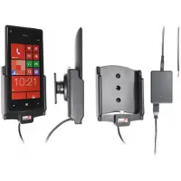 Brodit houder geschikt voor HTC 8X Actieve houder met vaste voeding. Let op: Uitlopend artikel, Kan niet retour!