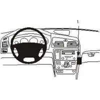 Brodit ProClip houder geschikt voor Volvo S60 2005-2010 / V70 N 2005-2008 / XC70 2005-2007 Angled mount