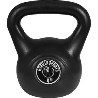 Gorilla Sports Kettlebell 4 kg zwart kunststof