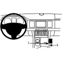 Brodit ProClip houder geschikt voor Jaguar XF 2009-2015 Console mount