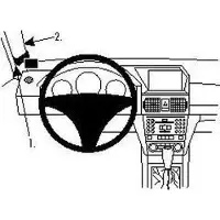 Brodit ProClip houder geschikt voor Mercedes Benz GLK-Klasse 2008-2015 Left mount