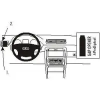 Brodit ProClip houder geschikt voor Audi A4/ S4 2001-2007 Left mount