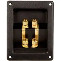 Audio System 4-pins vierkante terminal met stevige, vergulde aansluitingen