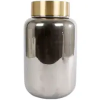 Coppens Vaas Sanne M zilver glas 14x14x24cm