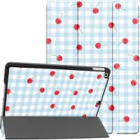 IMoshion Design Trifold Bookcase voor de Apple iPad 9 (2021) 10.2 inch / iPad 8 (2020) 10.2 inch / iPad 7 (2019) 10.2 inch - Cherry Check