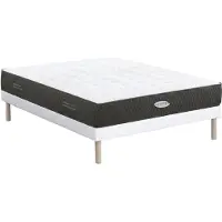 Vente-unique Set 160 x 200 cm gestoffeerde bedbodem + pocketverenmatras met kapokvezels, dikte 31 cm - SOREMA van NATUREA