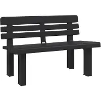 vidaXL Tuinbankje 110x52x71 cm polypropeen antracietkleurig