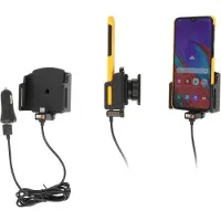 Brodit 721202 Universele USB-C Type met Zigi Plug, Smartphonehouder, Zwart