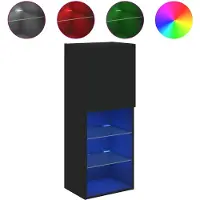 vidaXL Tv-meubel met LED-verlichting 40,5x30x102 cm zwart