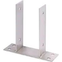 Alberts 212919 U-paalhouder | om op te schroeven | rvs | vrije breedte 91 mm