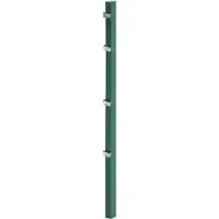 Alberts 677060 Hekpaal voor dubbelstaafs hekwerk | met klemnokbevestiging | thermisch verzinkt, groen geplastificeerd RAL 6005 | lengte 2000 mm | paal 60 x 40 mm
