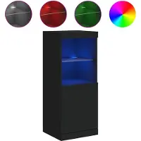 vidaXL Dressoir met LED-verlichting 41x37x100 cm zwart