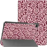 IMoshion Design Trifold Bookcase voor de Samsung Galaxy Tab A11 Plus / A9 Plus - Bloom Love Blush