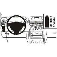 Brodit ProClip houder geschikt voor Renault Mégane II 2003-2009 Left mount