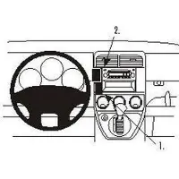 Brodit ProClip houder geschikt voor Honda Element 2003-2012 Center mount