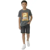 Malelions T-shirt grijs Jongens Katoen Ronde hals Printopdruk - maat 176