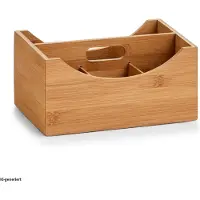 Zeller Opbergbox Bamboe, praktische grip en indeling