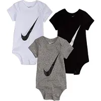 Nike Rompertje/body grijs gemêleerd / zwart / wit