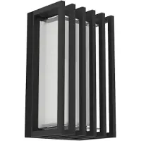 Eglo LED buiten wandlamp Genovese, zwart, hoogte 24 cm, sensor Genovese, zwart, Aluminium, Modern, Wandlamp buiten