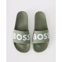 BOSS Muiltjes 'Aryeh' olijfgroen / wit