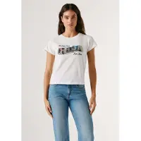 Pepe Jeans Shirt 'Nela' lichtblauw / groen / zwart / wit