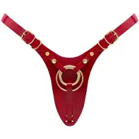 Strap-On-Me - Fabulous - Kunstleren Strapon Harnas - Passend van XS t/m XXL - Rood Lak