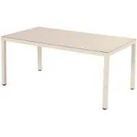 Hartman Livorno tuintafel 170x90 cm zand - aluminium en glas - 6 personen