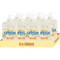 Seepje Handzeep Versgeperste Sinaasappel Geur - 8 x 300 ml - Voordeelverpakking