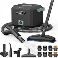 LUMAN Stoomreiniger MAX – 2600W - 60 min Stoomtijd - 2.5L Watertank – Handstoomreiniger & Tapijtreiniger - Zwart
