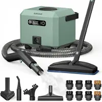 LUMAN Stoomreiniger MAX – 2600W - 60 min Stoomtijd - 2.5L Watertank – Handstoomreiniger & Tapijtreiniger - Groen