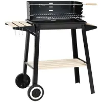 Goodhome Collection 729369 – Verrijdbare rechthoekige kolenbarbecue