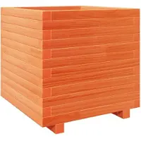 vidaXL Plantenbak 50x50x68,5 cm massief grenenhout wasbruin
