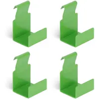 Alberts 825140 Decoratieve haken voor dubbel draadgaas - maat M - sendzimir verzinkt - geelgroen - geplastificeerd - RAL6018 | Set van 4