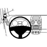 Brodit ProClip houder geschikt voor Mitsubishi Colt 2009-2014 Left mount
