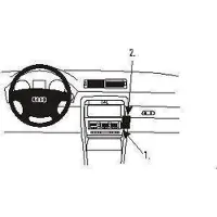Brodit ProClip houder geschikt voor Audi A4/ S4 - Seat Exeo Angled mount