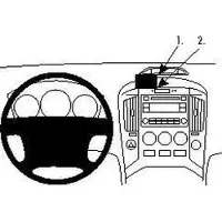 Brodit ProClip houder geschikt voor Hyundai H1 2009-2020 / iLoad/ iMax 2009-2020 Center mount
