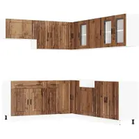 vidaXL 11-delige Keukenkastenset Porto bewerkt hout oud houtkleurig