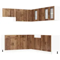 Super Merchant 11-delige Keukenkastenset Lucca bewerkt hout oud houtkleurig