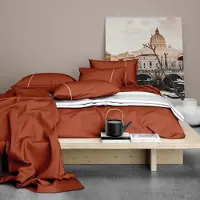Romanette Dekbedovertrek Duchesse Rooibos Wit Flanel-140 x 200 / 220 cm | 1-Persoons