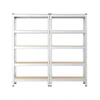 Songmics Opbergrek met 5 verstelbare planken, Zilver / 40 X 90 X 180 cm / 2
