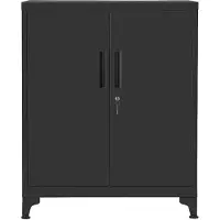 Songmics Stalen opbergkast, Zwart / 80B cm