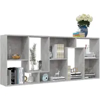 vidaXL Boekenkast 67x24x161 cm bewerkt hout betongrijs