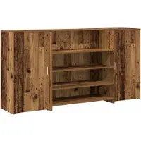 vidaXL Ontvangstbalie, vintage houtlook, 200x50x103,5 cm, houtvezel