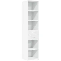 vidaXL Hoge kast 40x42,5x185 cm bewerkt hout wit