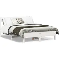 vidaXL Bedframe zonder matras massief grenenhout wit 140x200 cm