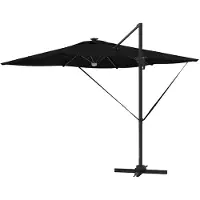 vidaXL Roma Parasol Zwart 286 x 284 x 270 cm Aluminium en Polyester