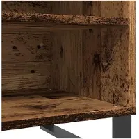 vidaXL Platenkast 84,5x38x48 cm bewerkt hout oud houtkleurig